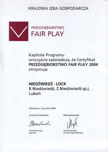 Przedsiębiorstwo Fair Play 2004